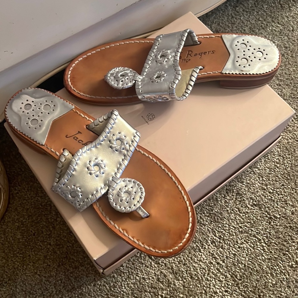 Silver sandals